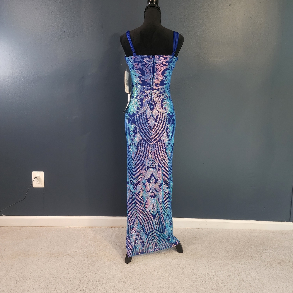 Emerald Sundae Blue Patterned Sequin Spaghetti St… - image 14